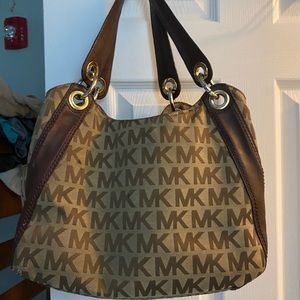 Michael Kors bag brown leather bag(real)